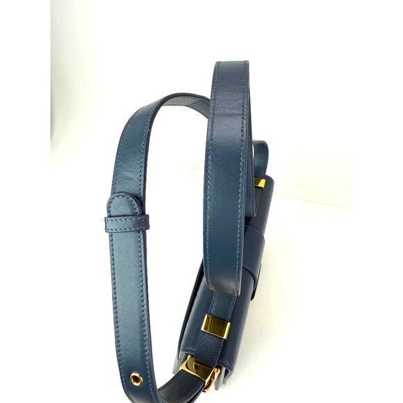 Christian Dior 30 Montaigne Smooth Calfskin Box Dark Denim Bag - Picture 13 of 16